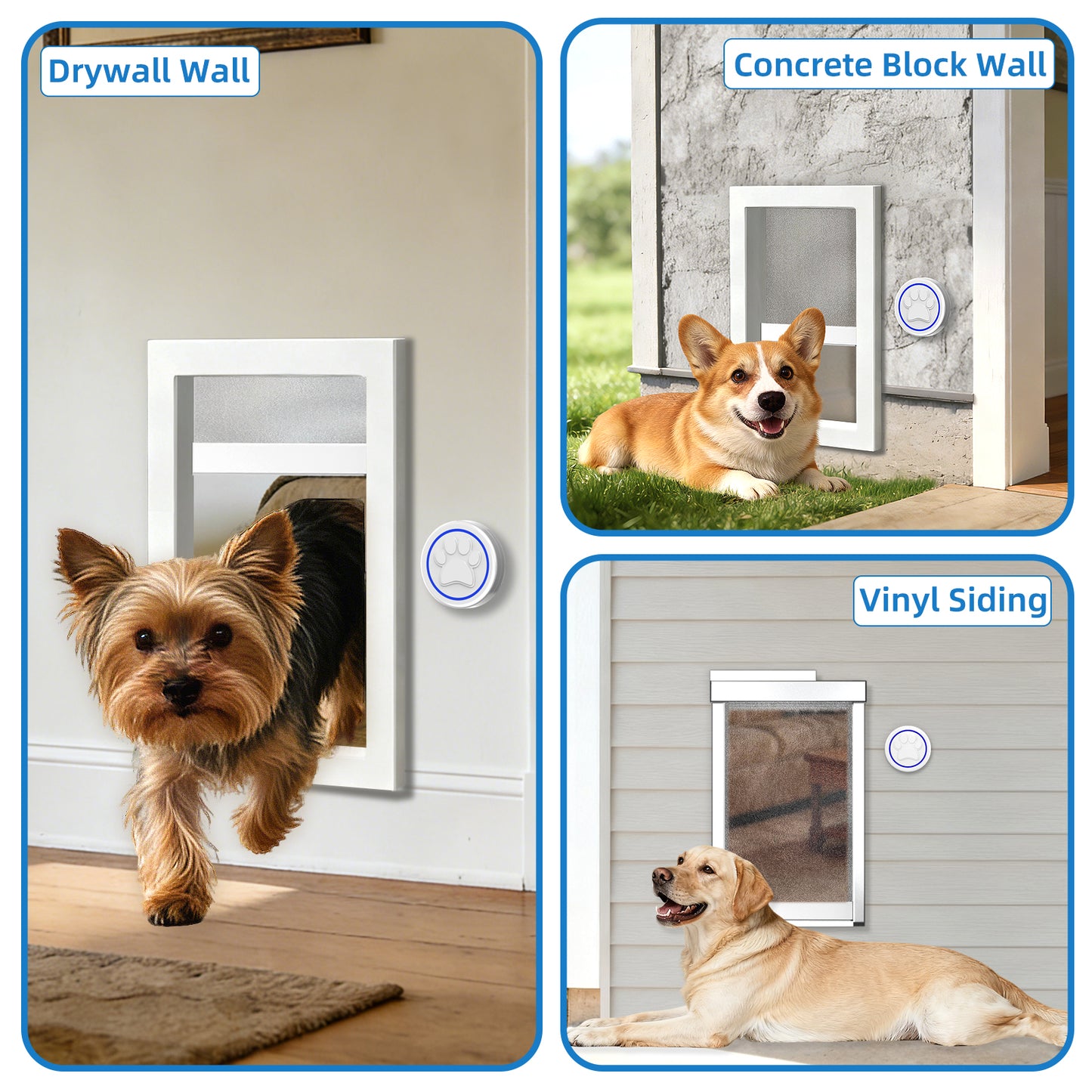 TidyTechPet Smart Pet Door for Wall Mount | Standard Size