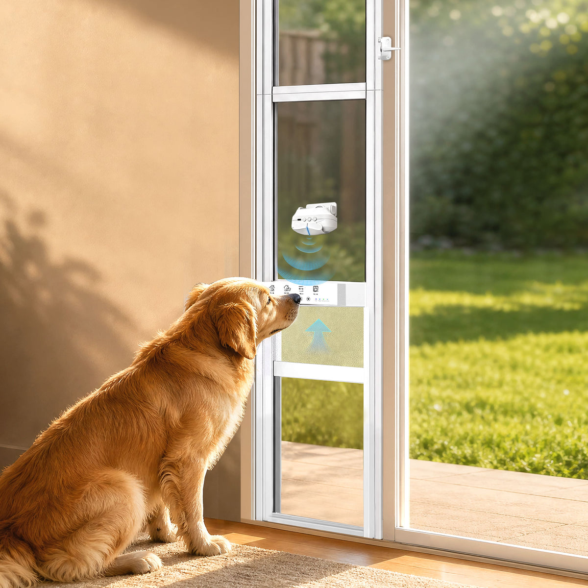 TidyTechPet Smart Pet Door with Sensors for Patio | Standard Size L