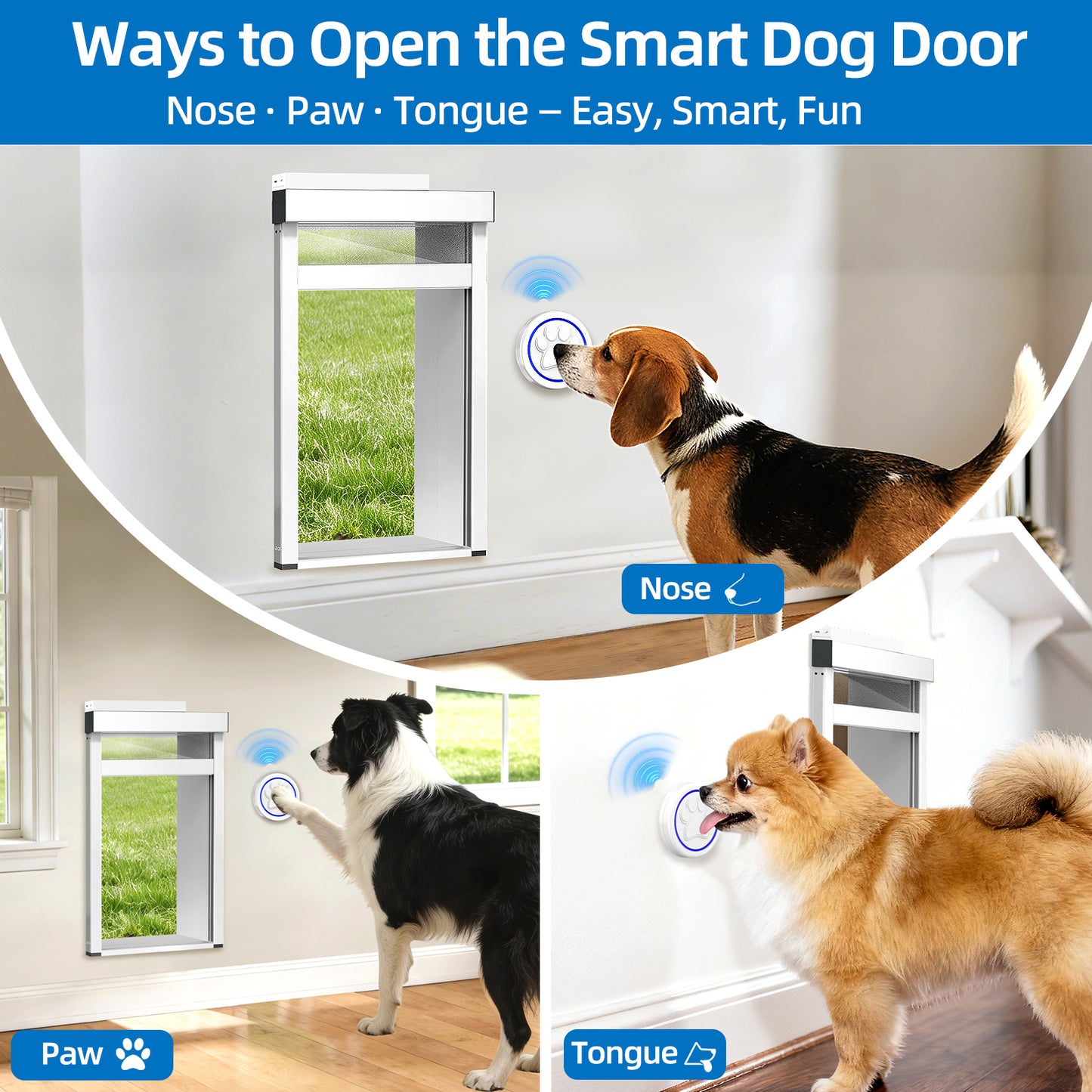 TidyTechPet Smart Pet Door for Wall Mount | Standard Size