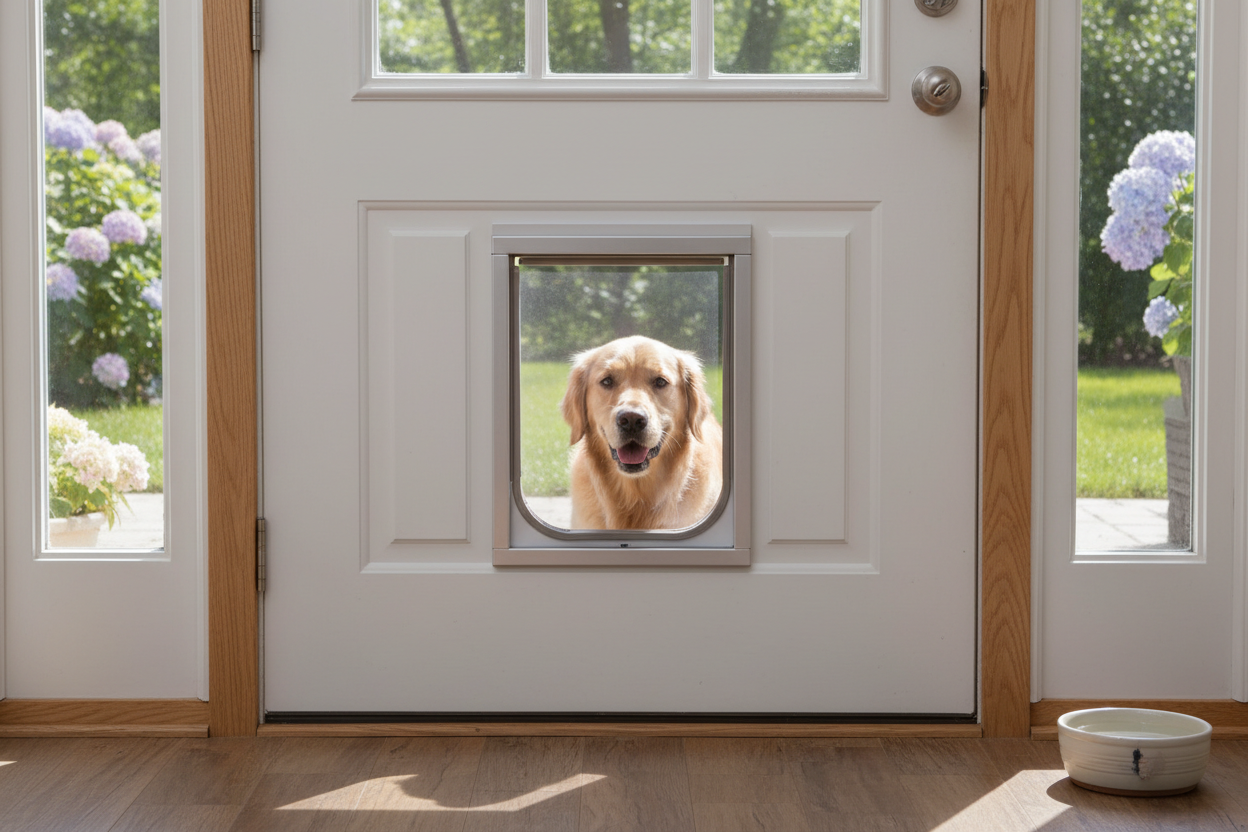 装在门上的狗门，