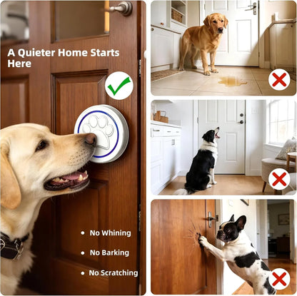 Dog door alarm stops barking, whining, scratching—quieter home for pets & owners