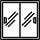 Black and white icon of a window with horizontal and vertical blinds.